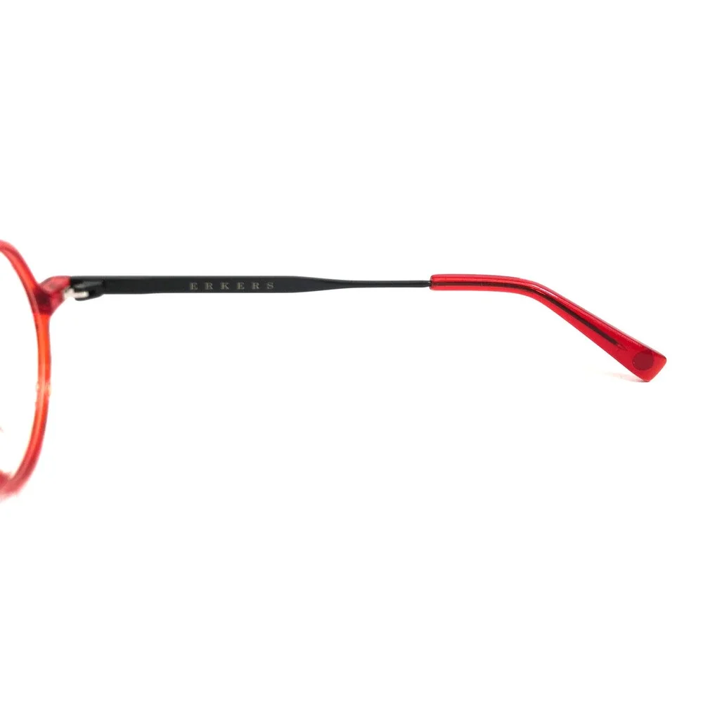 Erkers 1879 Eyeglasses Frames FLORISSANT RED Black Transparent Bright 45-23-145
